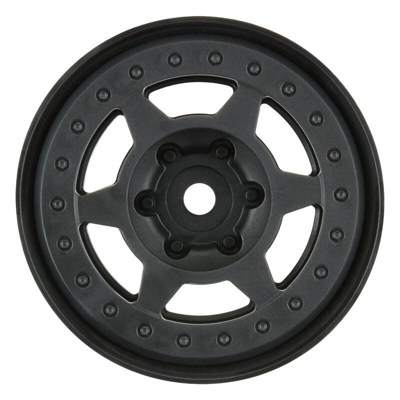 Pro-Line Holcomb 1.9" Black Plastic Internal Bead-Loc Wheels (2) - Click Image to Close