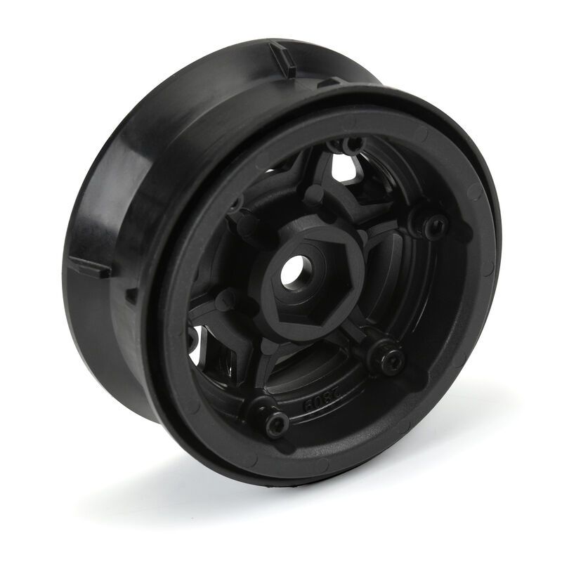 Pro-Line Holcomb 1.9" Black Plastic Internal Bead-Loc Wheels (2)