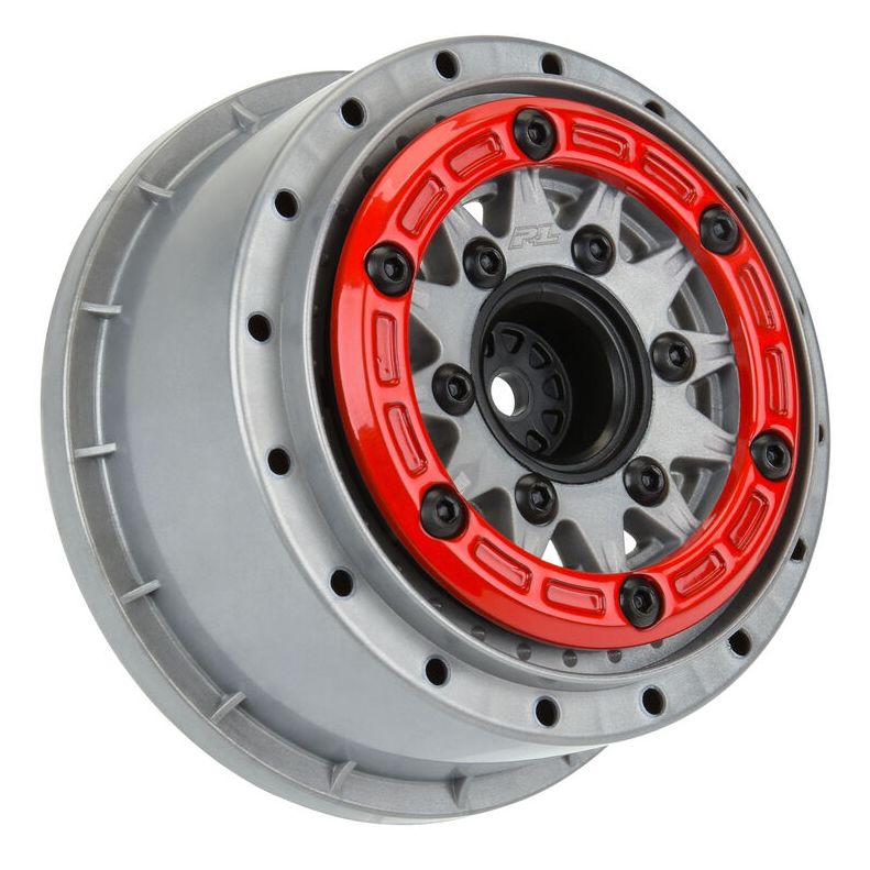 Pro-Line 1/10 Raid Bead-Loc F/R 2.2/3.0 SC (2) Red/Grey