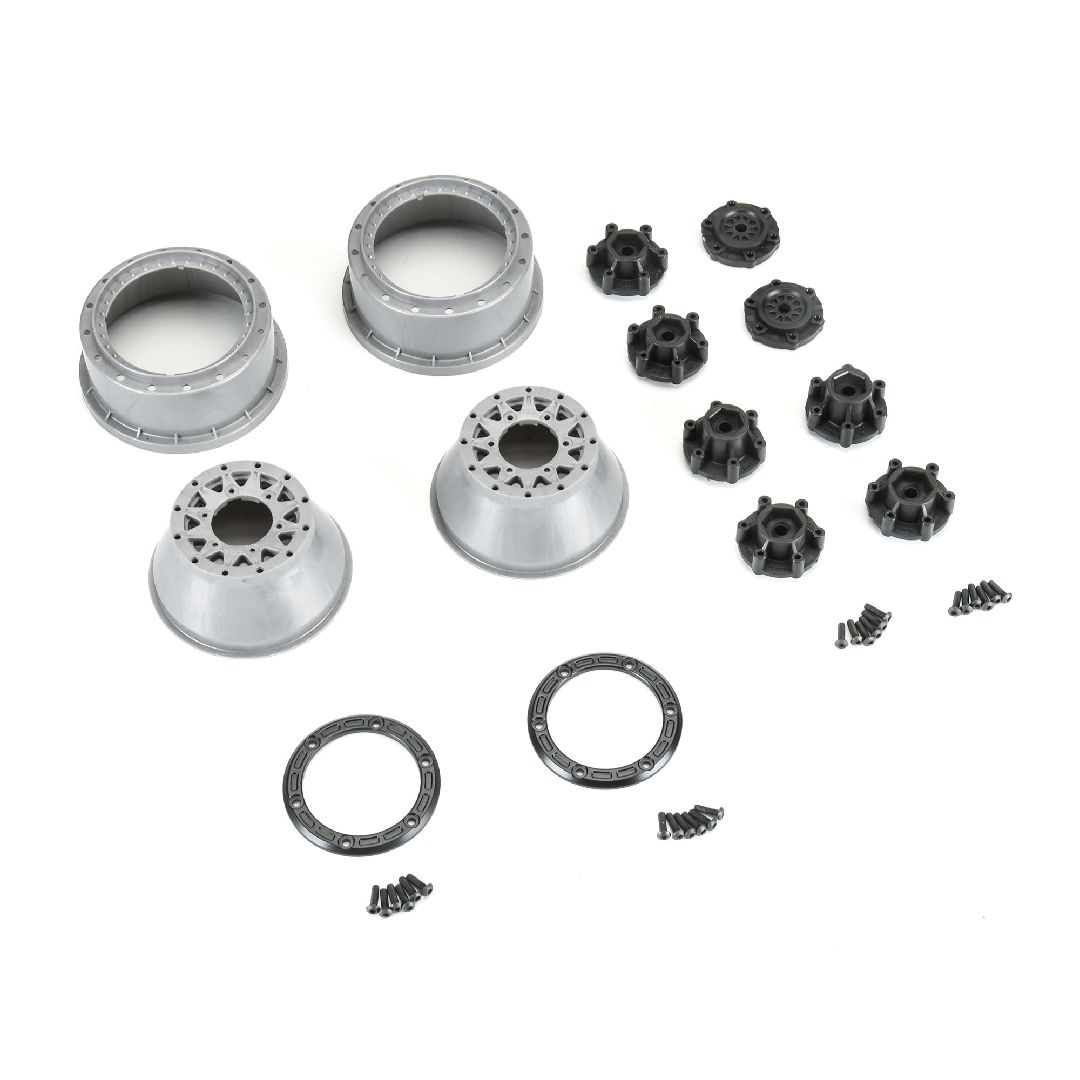 Raid Bead-Loc Fr/Rr 2.2"/3.0" 12 & 14mm SC Wheels Black/Grey