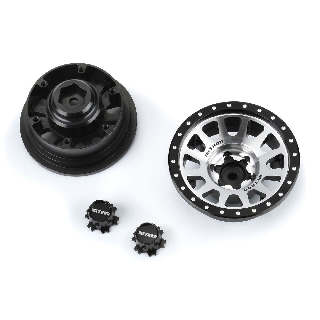 Pro-Line 2.9" Method 305 NV Silver AL+2 Offset Wheel Faces (2)