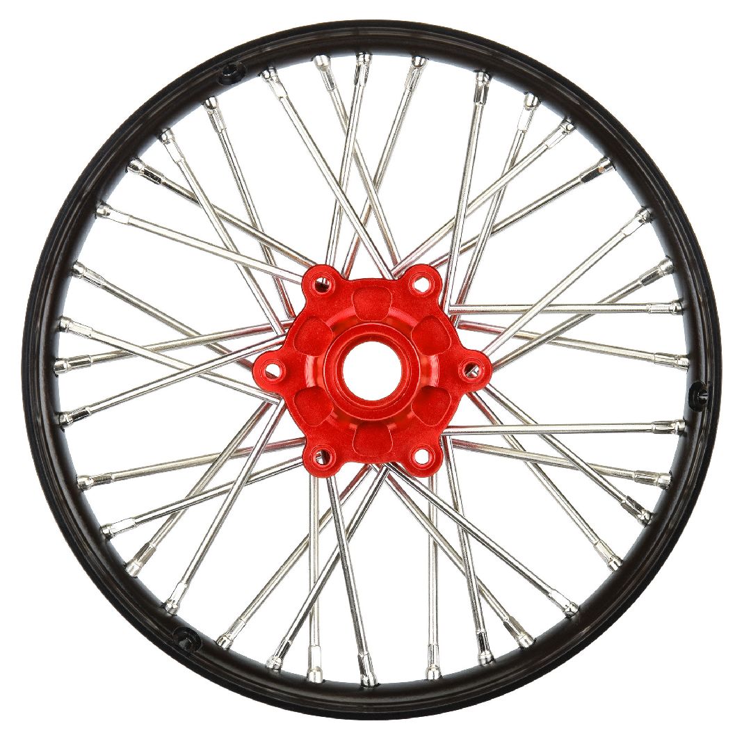 Pro-Line Pro-Spec Alum V2 Bead Front Wheel, Black/Red