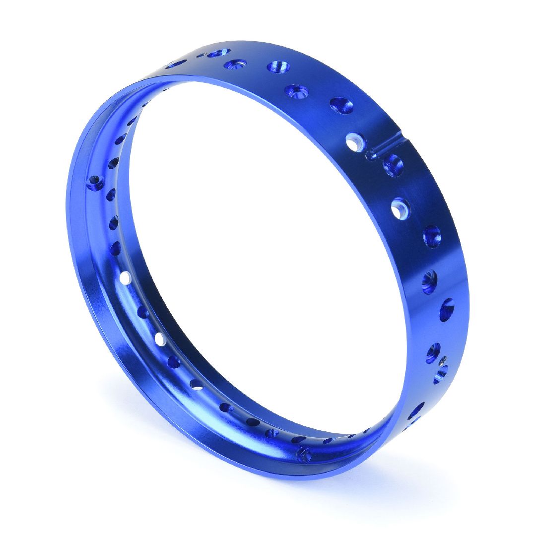 Pro-Line Pro-Spec Aluminum Rear Rim, Blue: Promoto-MX