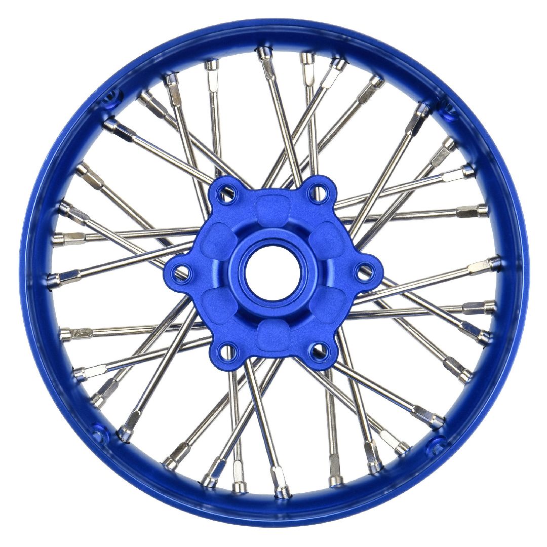 Pro-Line Pro-Spec Aluminum V2 Bead Front Wheel Assembled, Blue