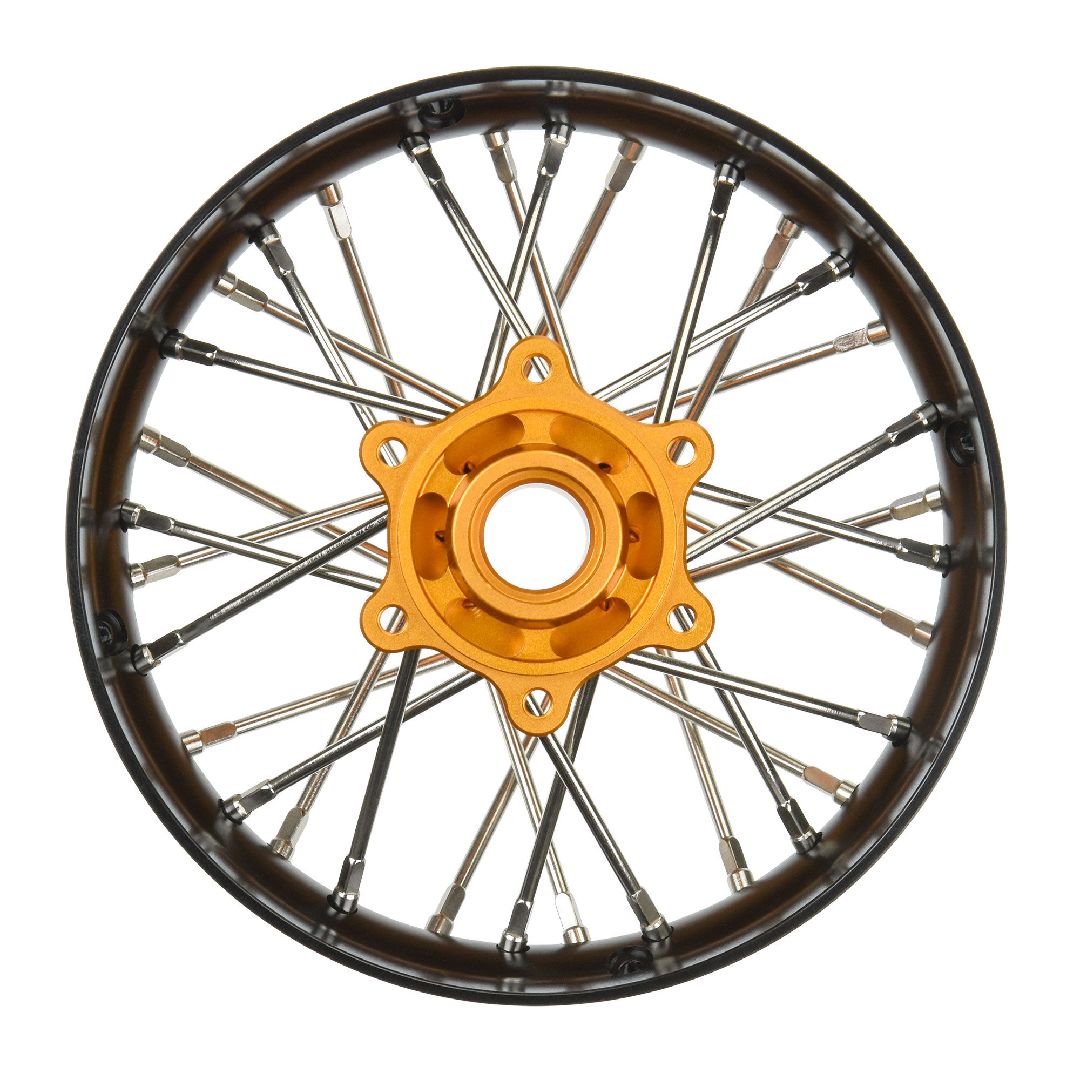 Pro-Line Pro-Spec Aluminum V2 Bead Rear Wheel Black/Gold (1)