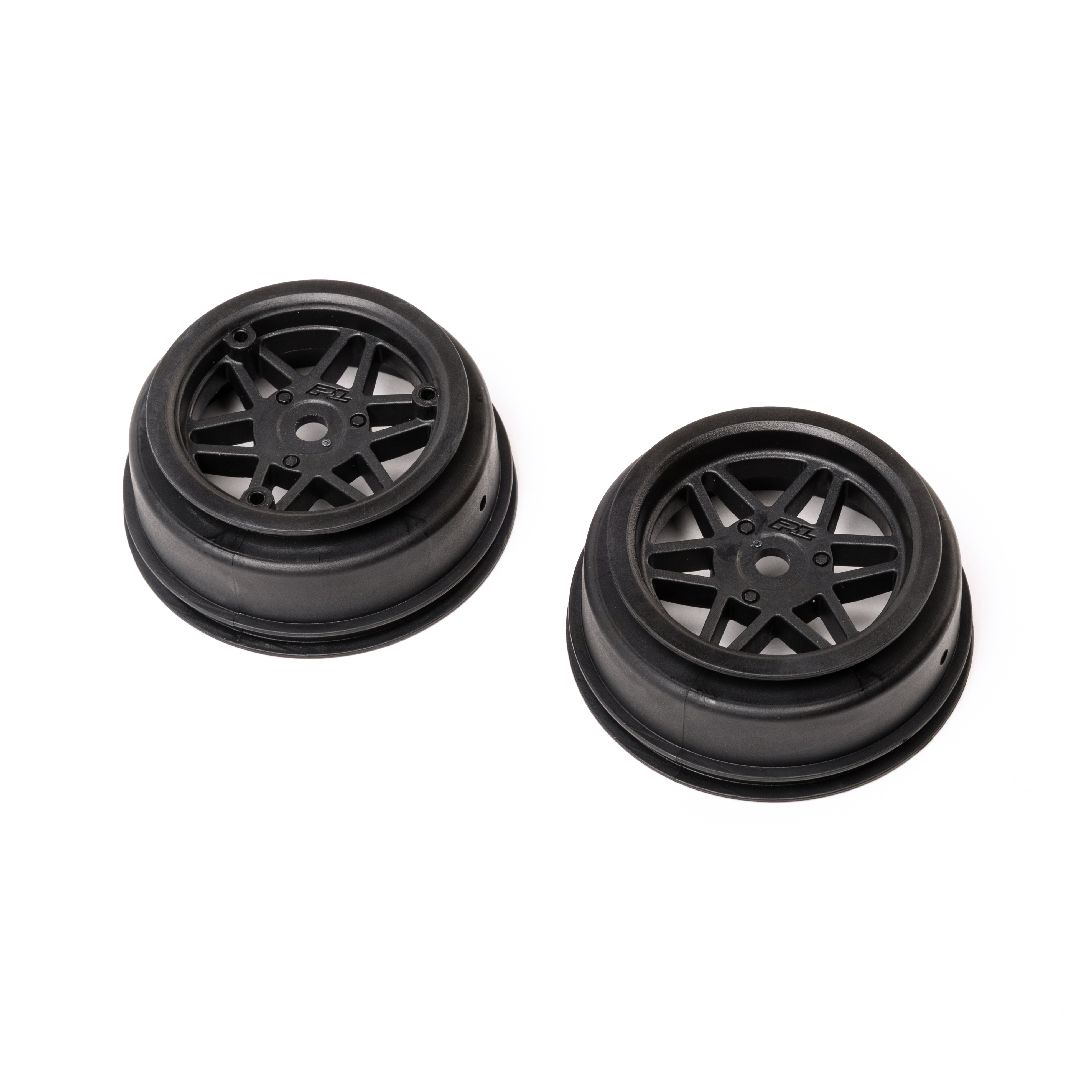 Pro-Line Sheriff Dirt Oval Front Wheel Black (2): Losi Sprint