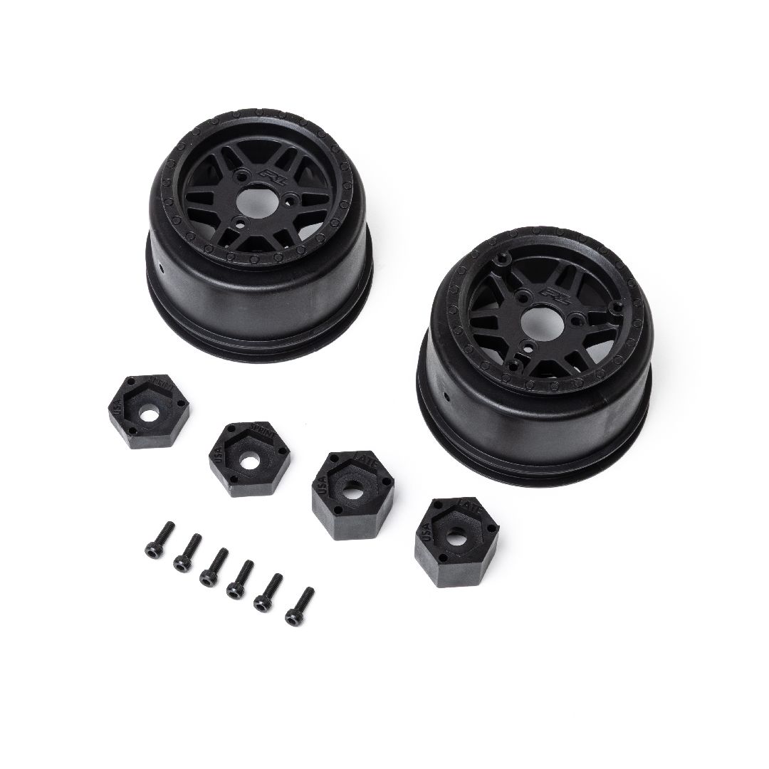 Pro-Line Sheriff Dirt Oval Rear Wheel Black (2): Losi Sprint