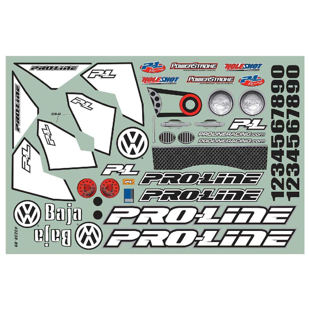 Pro-Line Volkswagen Full Fender Baja Bug Clear Body
