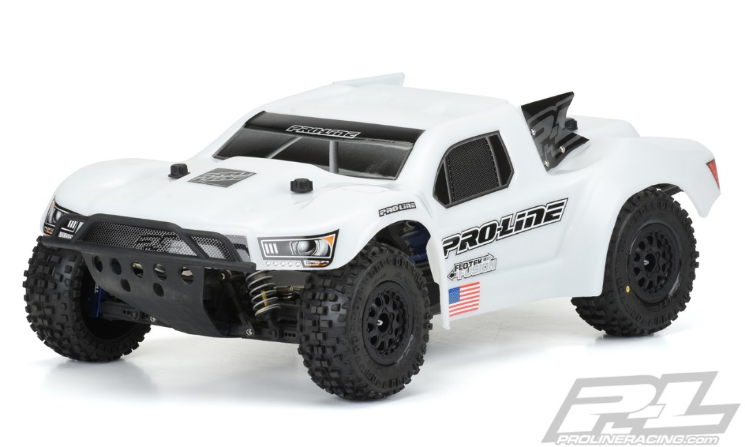 Pro-Line Pre-Cut Flo-Tek Fusion Bash Armor Body (White) for PRO-Fusion SC 4x4, Slash 2wd, Slash 4x4, SC6.1, 22SCT & SCTE