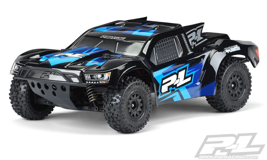 Pro-Line Pre-Painted / Pre-Cut Flo-Tek Fusion (Black) Body for PRO-Fusion SC 4x4, Slash 2wd, Slash 4x4, SC6.1, 22SCT & SCTE