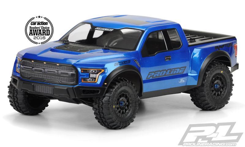 Pro-Line 2017 Ford F-150 Raptor True Scale Clear Body for Slash 2wd, Slash 4x4 & PRO-Fusion SC 4x4 (with extended body mounts)