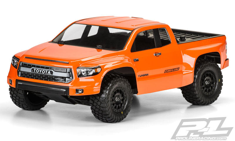 Pro-Line Toyota Tundra TRD Pro True Scale Clear Body for Slash 2wd, Slash 4x4 & PRO-Fusion SC 4x4 (with extended body mounts)