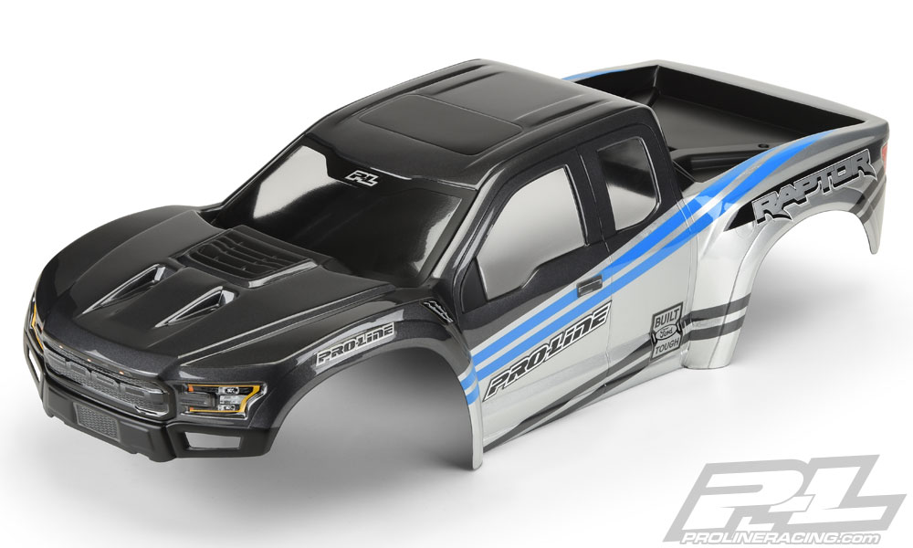 Pro-Line Pre-Painted / Pre-Cut 2017 Ford F-150 Raptor Body (Gray/Blue) for X-MAXX