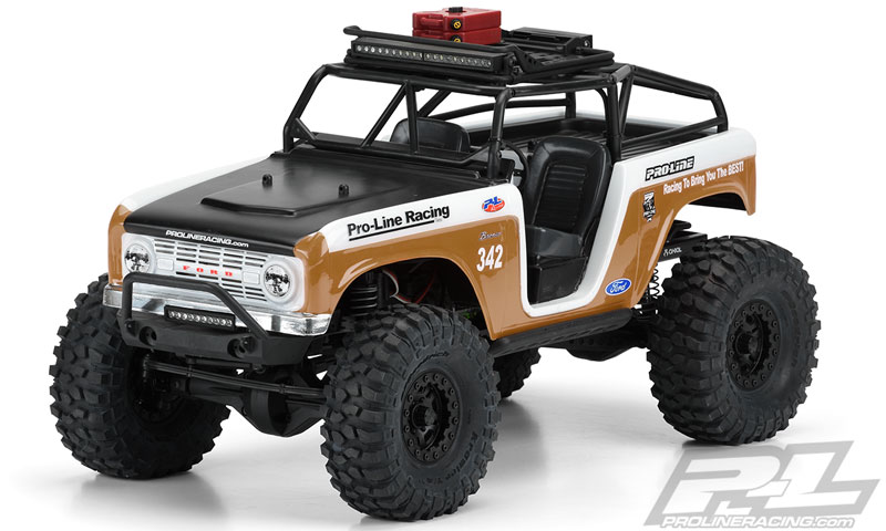 Pro-Line 1966 Ford Bronco Clear Body with Ridge-Line Trail Cage for SCX10 Deadbolt