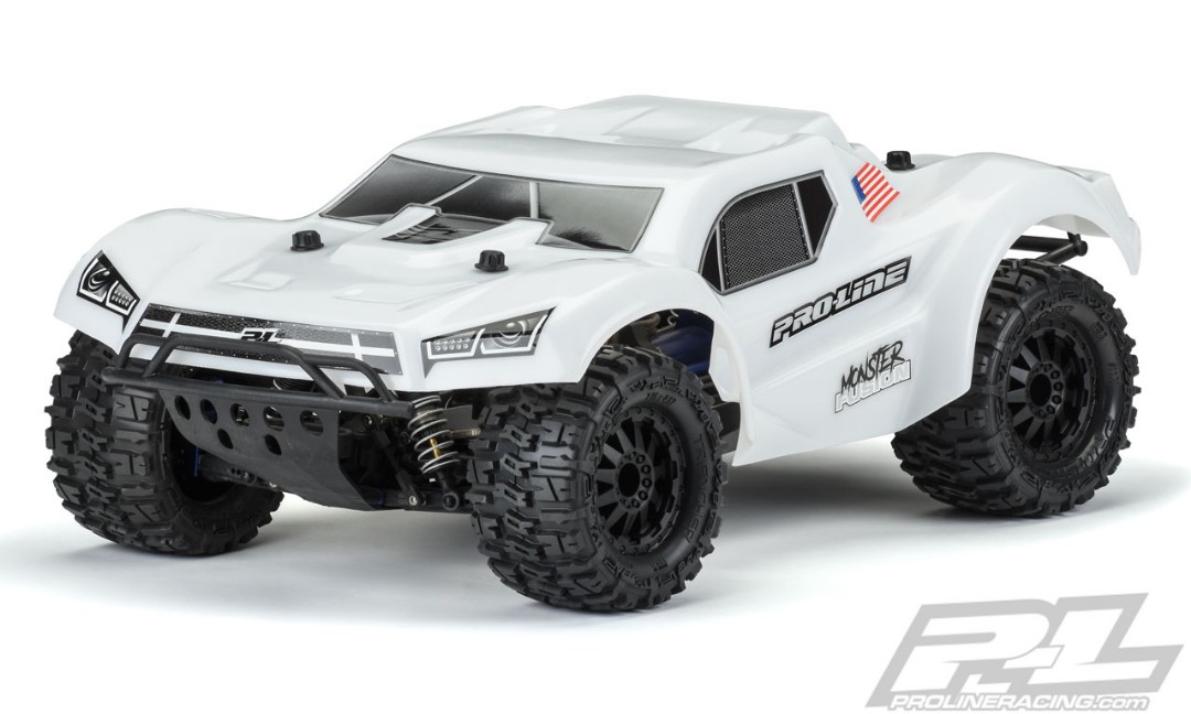 Pro-Line Pre-Cut Monster Fusion Bash Armor Body (White) for PRO-Fusion SC 4x4, Slash 2wd & Slash 4x4 with 2.8