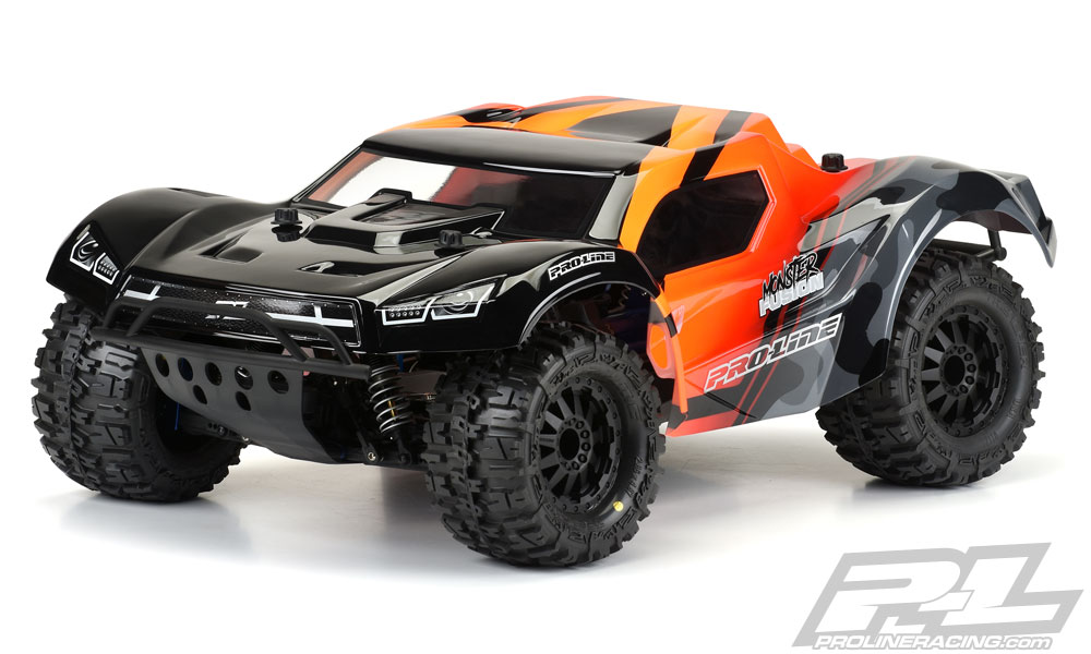 Pro-Line Pre-Cut Monster Fusion Clr bdy SC with 2.8" MT Tires - Click Image to Close