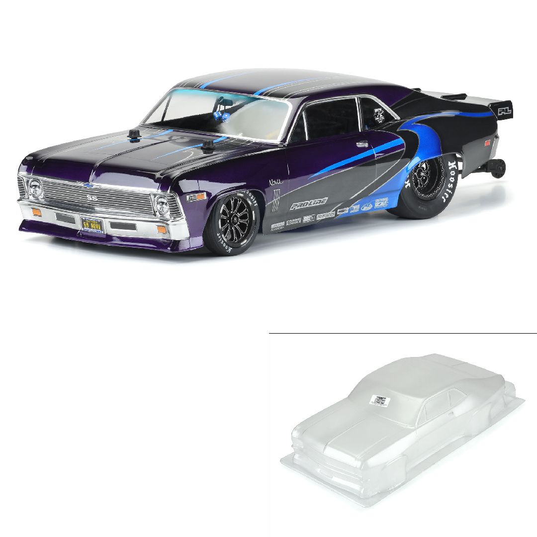 Pro-Line 1969 Chevrolet Nova Clear Body for Slash 2wd Drag Car