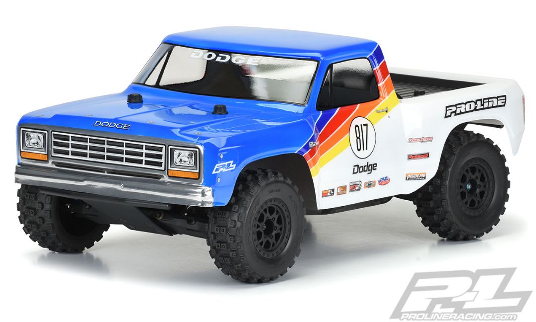 Pro-Line 1984 Dodge Ram 1500 Race Truck Clear Body for Slash 2wd, Slash 4x4 & PRO-Fusion SC 4x4 (with extended body mounts)