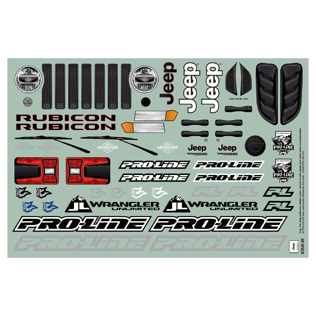 Pro-Line Jeep Wrangler JL Unlimited Rubicon Clear Body