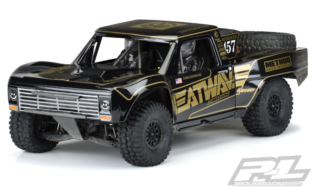 Pro-Line Pre-Painted / Pre-Cut 1967 Ford F-100 Race Truck Heatwave Edition (Black) Body for Unlimited Desert Racer