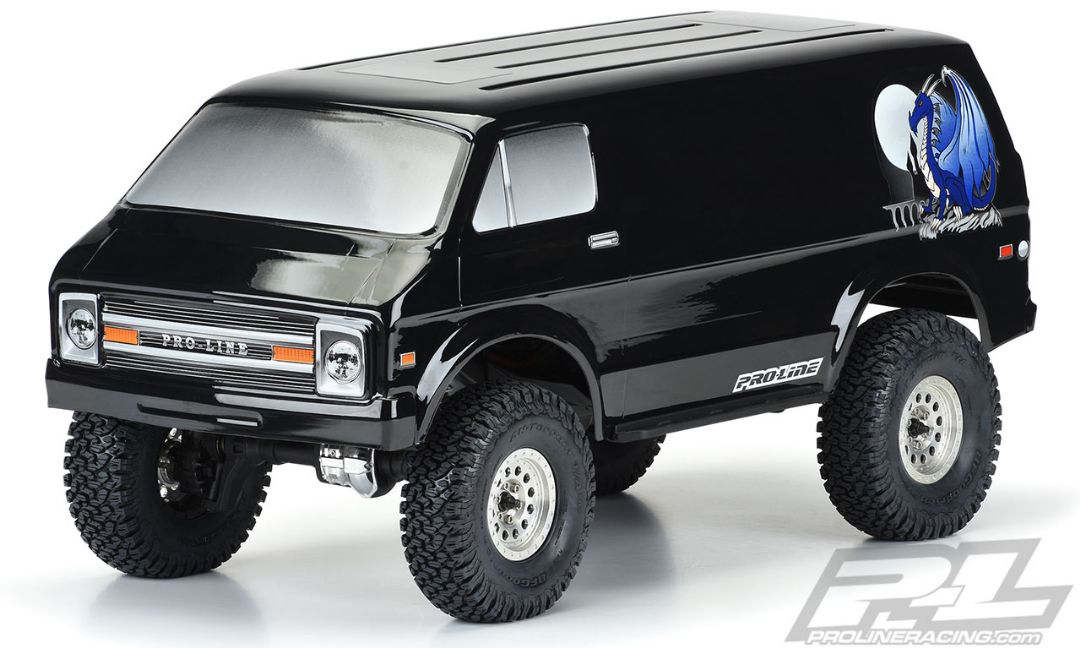 Pro-Line 70's Rock Van Tough-Color (Black) Body for 12.3