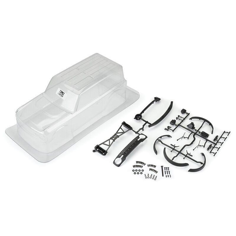 Pro-Line 2021 Ford Bronco Clear Body Set with Scale Molded Accessories for 11.4