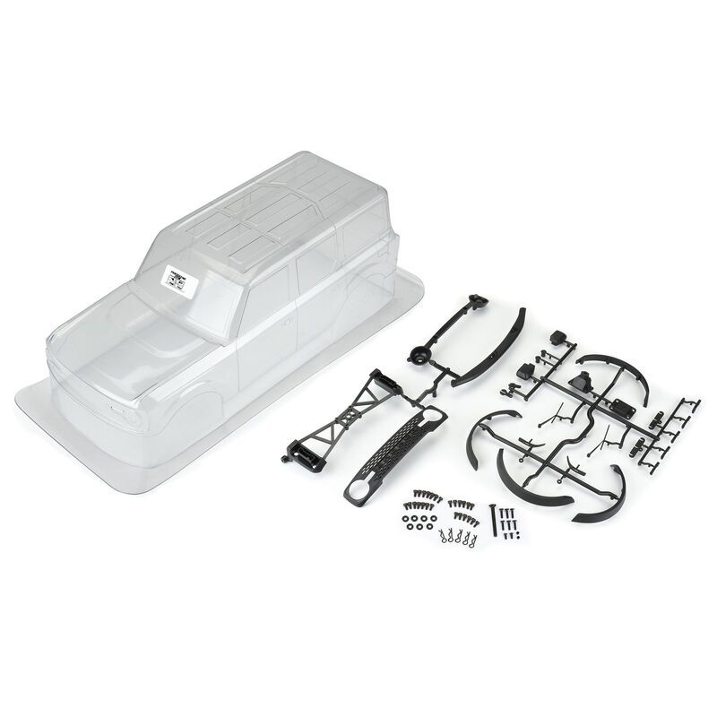 Pro-Line 2021 Ford Bronco Clear Body 12.3" Crawlers - Click Image to Close