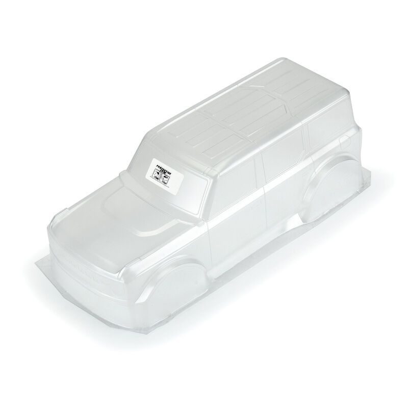 Proline 2021 Ford Bronco Clear Body for Stampede, Granite & Vorteks (with extended body mounts)