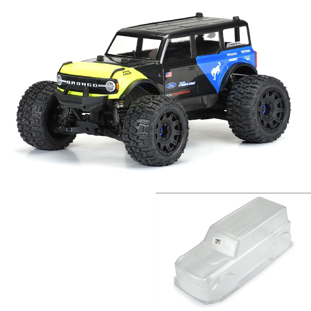 Pro-Line 1/8 2021 Ford Bronco Clr Bdy: MAXX, E-REVO 2.0