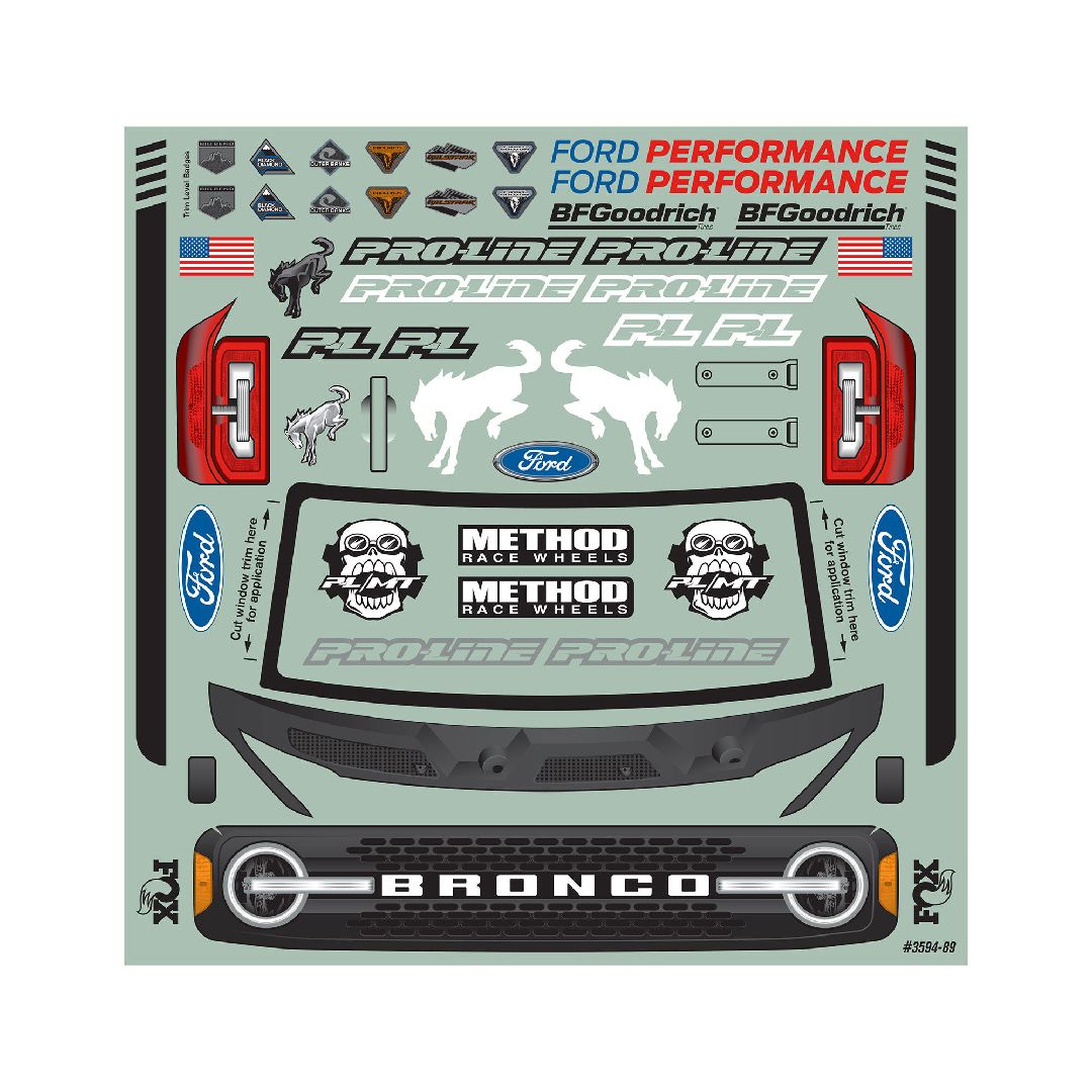 Pro-Line 1/8 2021 Ford Bronco Clr Bdy: MAXX, E-REVO 2.0