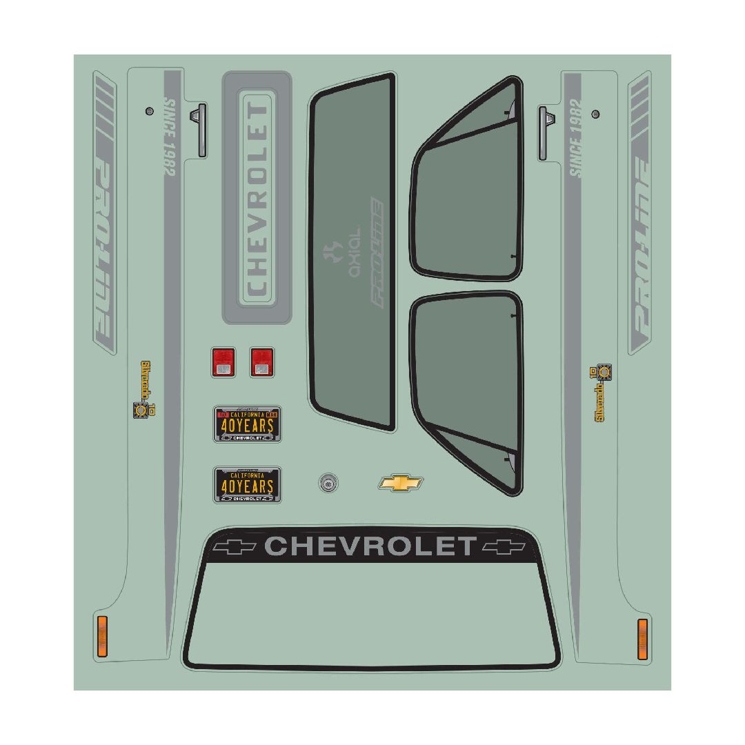 Pro-Line 1982 Chevy K-10 Clear Body Set w/Scale Molded Accs