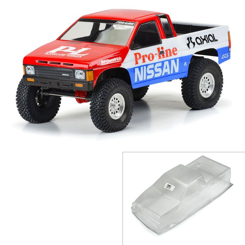 Pro-Line 1987 Nissan Hardbody D21 Clear Body for 12.3" Crawlers - Click Image to Close