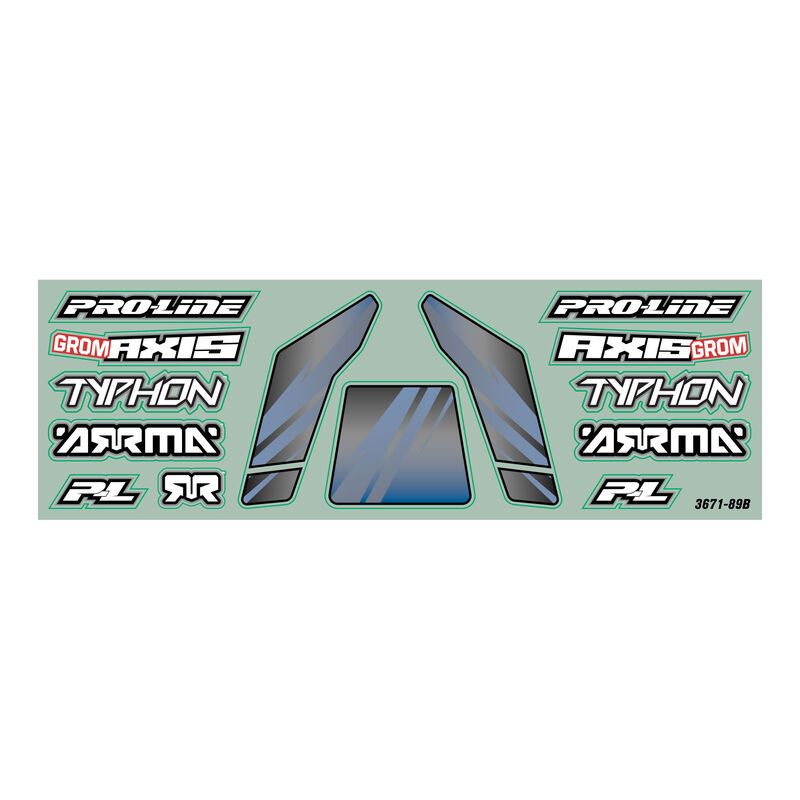 Pro-Line Axis Jagged Body for Arrma Typhon Grom (White/Blue)