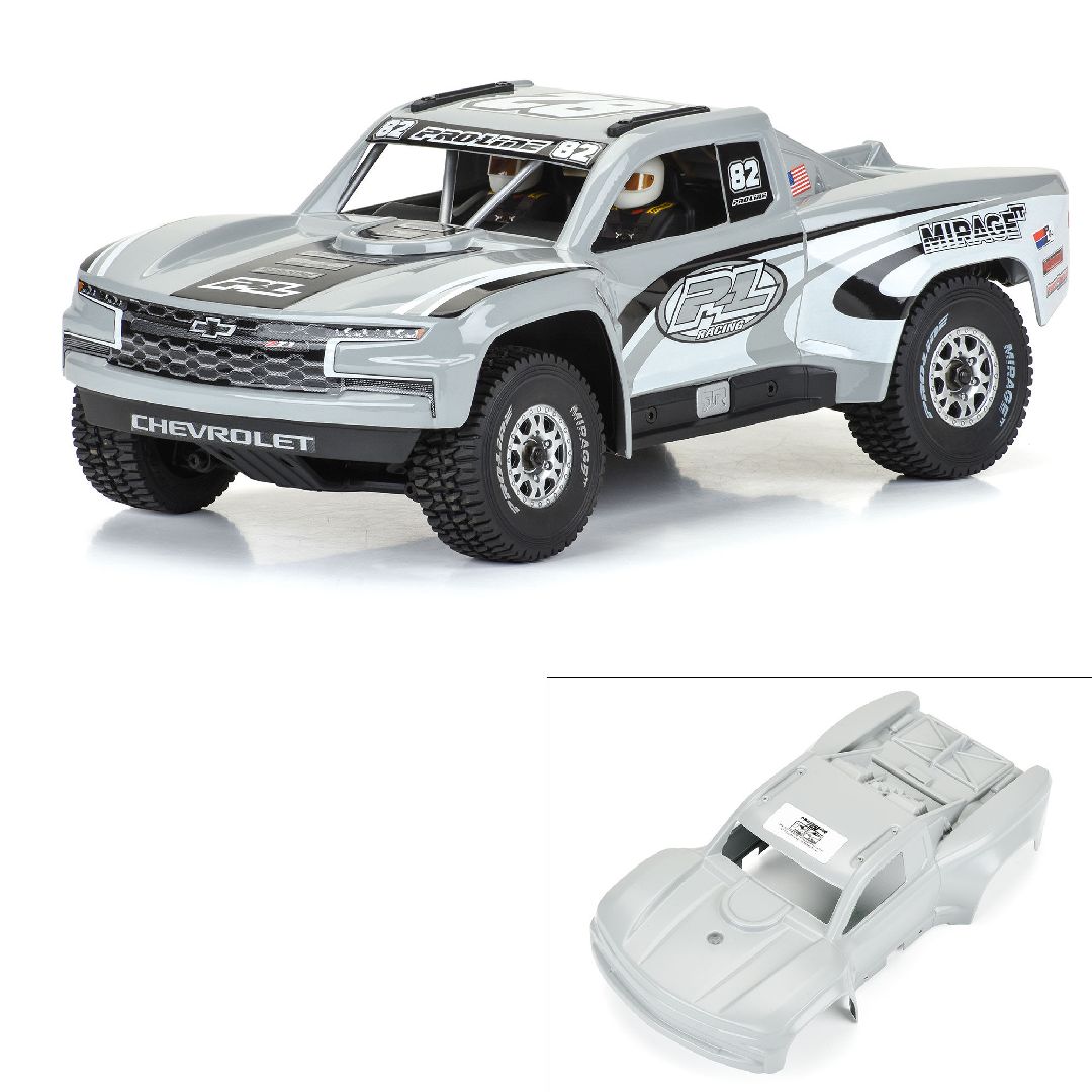 Pro-Line Pre-Cut 2019 Silverado Trophy Truck Tough Gray Body