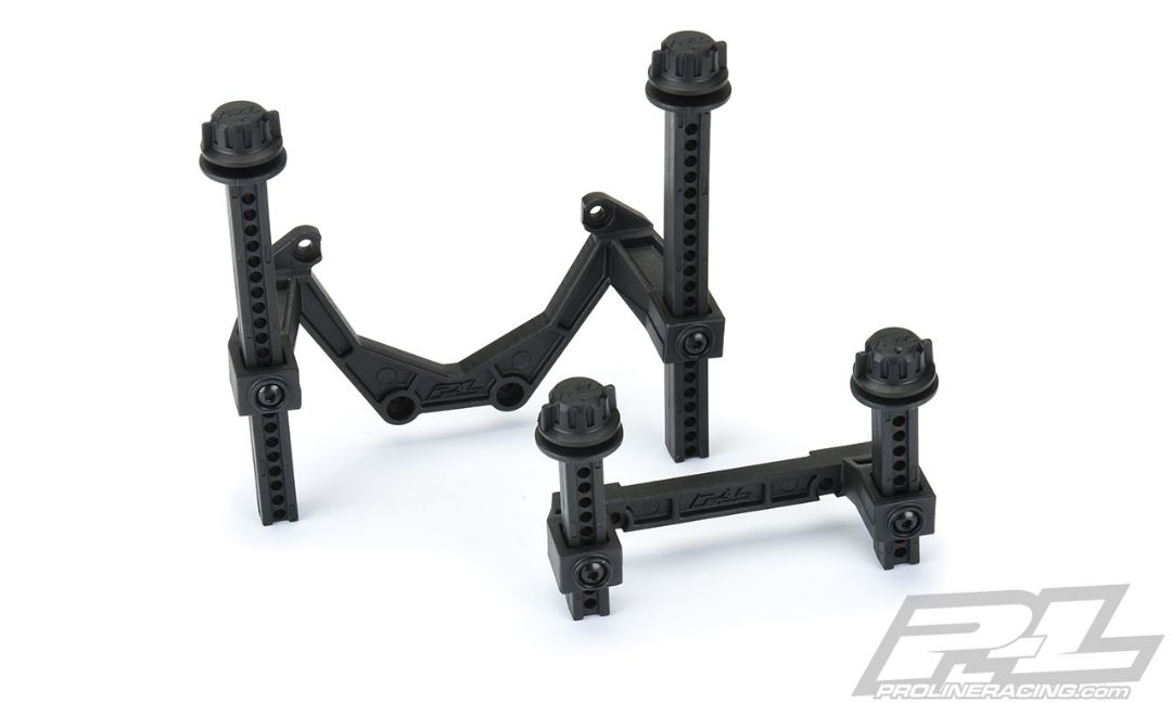 Pro-Line Extended Front and Rear Body Mounts for Rustler 4x4 - Click Image to Close