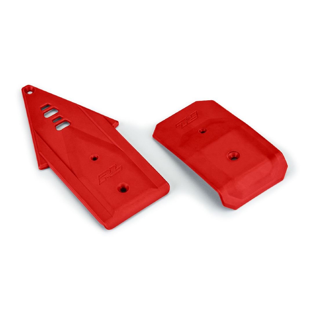 Pro-Line Bash Armor F/R Skid Plates (Red) for ARRMA 3S Vehicles