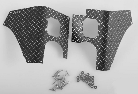 RC4WD Rear Diamond Plates Corner Set Tamiya CC01 Wrangler (Blk)