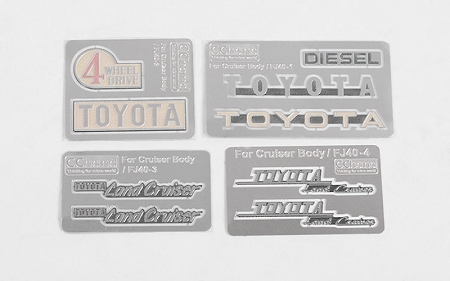 RC4WD Complete Metal Emblems Set for RC4WD Cruiser Body