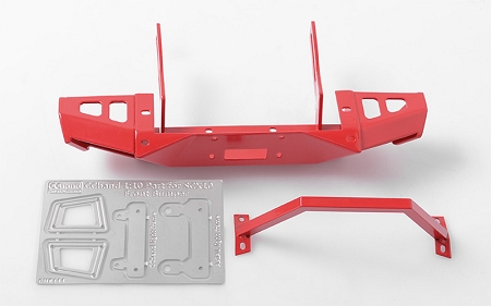 RC4WD Metal Front Bumper for Axial SCX10 I & II (Red)