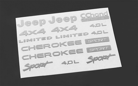 RC4WD Metal Emblem Set for Axial SCX10 XJ (Silver) - Click Image to Close