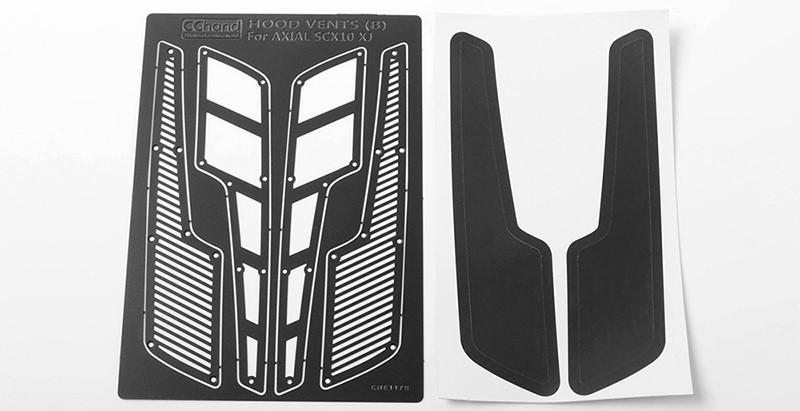 RC4WD Metal Hood Vents for Axial SCX10 XJ (Black Style B)
