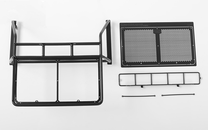 RC4WD Roof Rack, Rollbar, Light Bar Combo for RC4WD Chevy Blazer Body (Black)