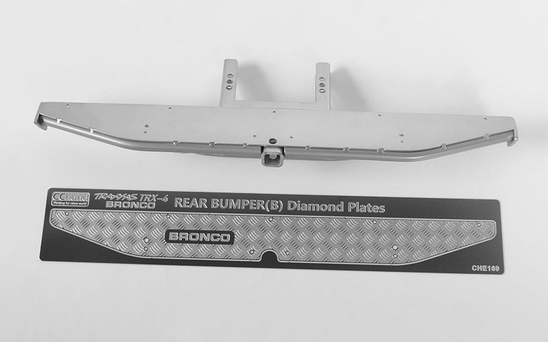 RC4WD KS Rear Bumper for Traxxas TRX-4 79 Bronco Ranger XLT (Silver)