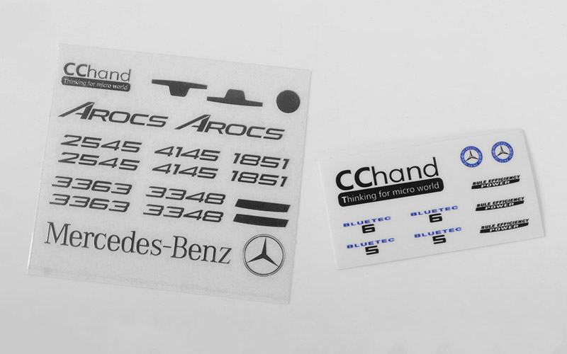RC4WD Emblems Set for Mercedes-Benz Arocs 3348 6x4 Tipper Truck