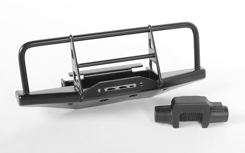 RC4WD Steel Front Winch Bumper W/Plastic Winch for 1/18 Gelande II RTR W/BlackJack Body (Black)