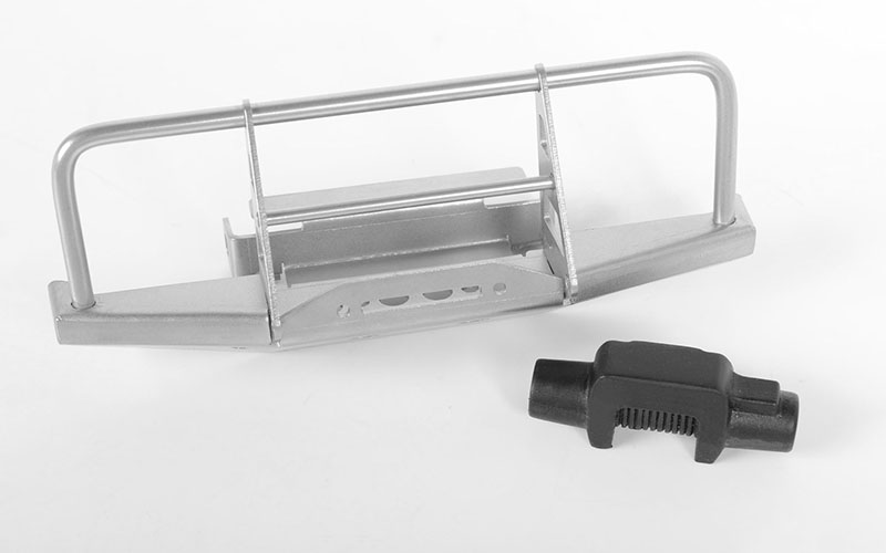 RC4WD Steel Front Winch Bumper W/Plastic Winch for 1/18 Gelande II RTR W/BlackJack Body (Silver)