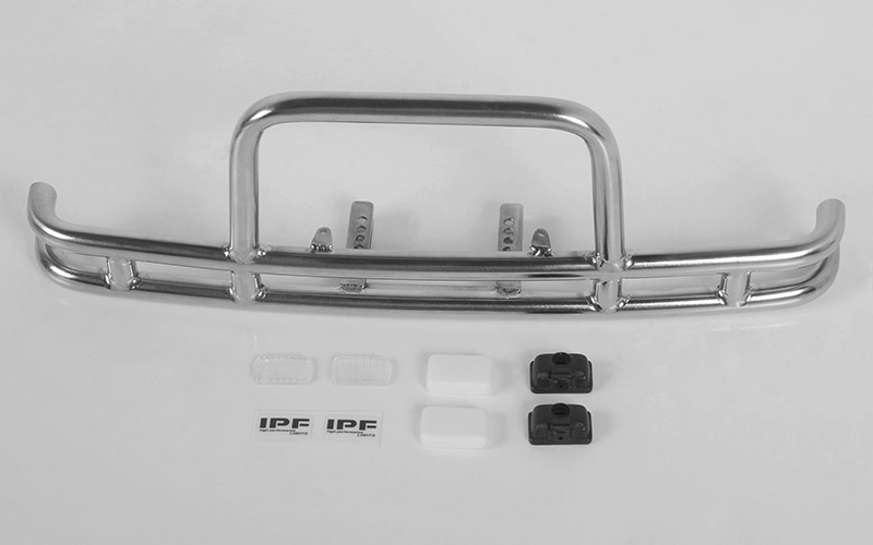 RC4WD Rhino Front Bumper w/IPF Lights for Traxxas TRX-4 '79 Bronco Ranger XLT (Silver)