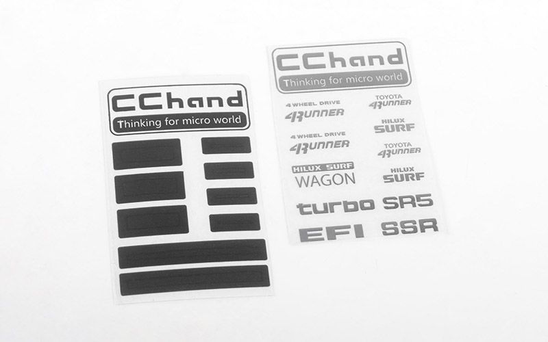 RC4WD Metal Logo Decal Sheet for 1985 Toyota 4Runner Hard Body