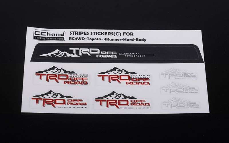 RC4WD Front Windshield Decals for 1985 Toyota 4Runner Hard Body