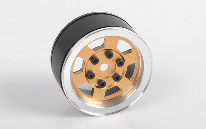 RC4WD 1.55" Six-Spoke Internal Beadlock Wheels (Gold) (4) - Click Image to Close